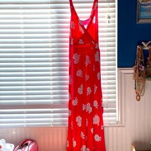 Salmon floral Old Navy Maxi